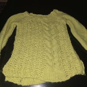 Free People Yellow Knit Sweater XS